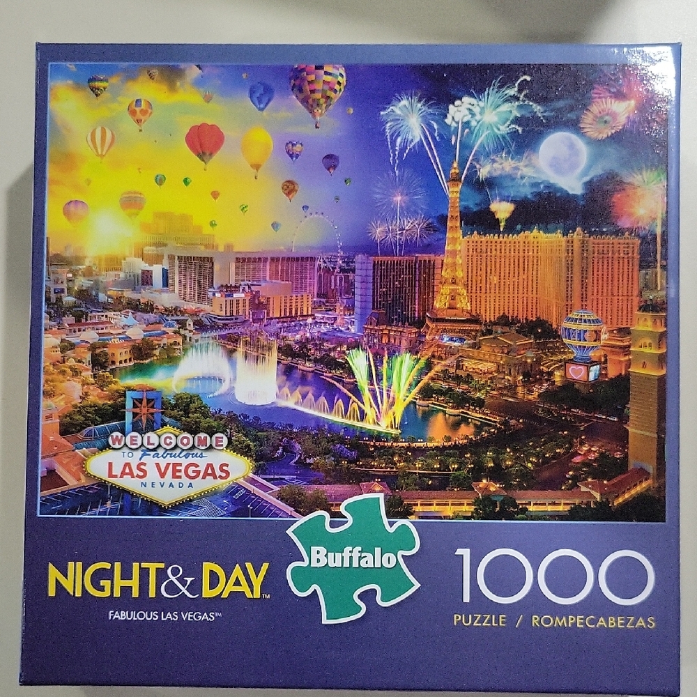 Buffalo Night & Day Las Vegas Puzzle - Colorful 1000-Piece Set
